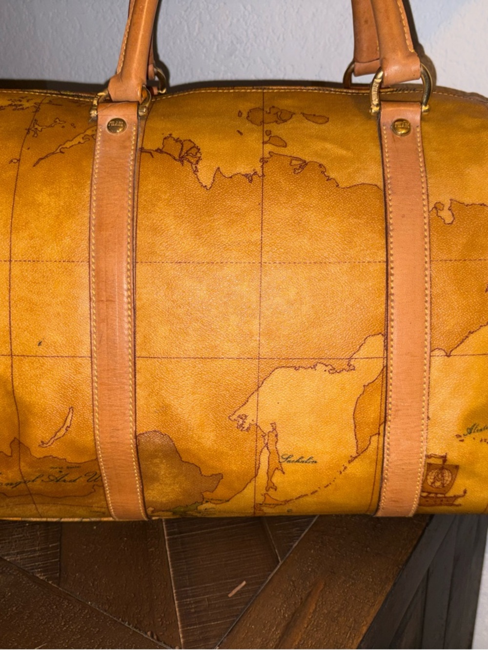 SOLD unlisted - Alviero Martini 1ª Classe Geo Map Travel Duffle & Matching Bag - Picture 7 of 13